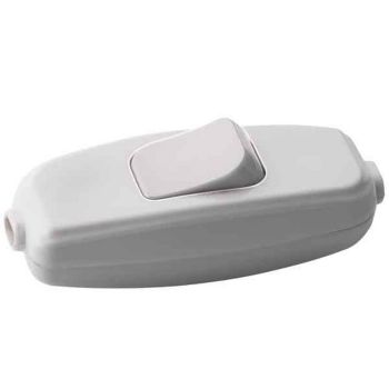 Intrerupator pe fir alb cu buton mono-3