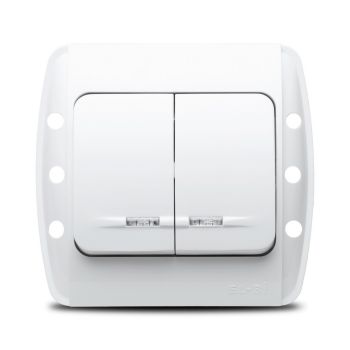 Intrerupator dublu + led st elbi zirve-1