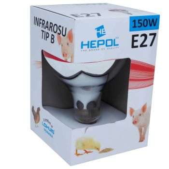 Bec infrarosu E27 150W Hepol-2