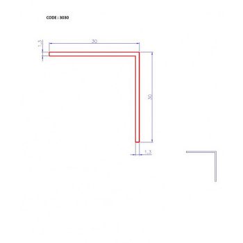 Profil 3030 auriu 100cm-3