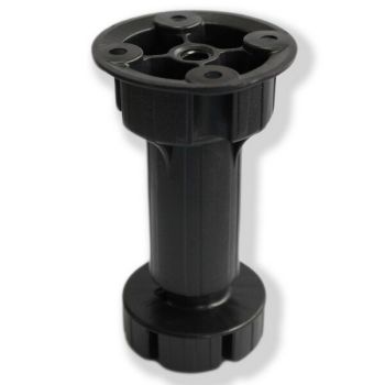 Picior reglabil PL. Negru D33 H100 Hafele-1