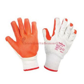 Manusi latex portocaliu cu alb-1