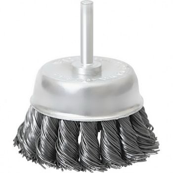 Perie cupa rasucita cu tija  75mm bormasina  744709-1